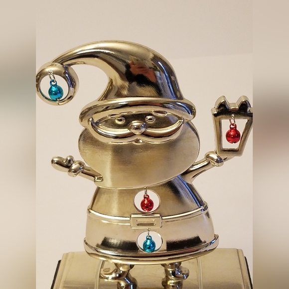 Santa Christmas Stocking Holder  Silver Metal Christmas Shoppe - Picture 7 of 8